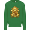 A Heraldic Lion Shield Coat of Arms Mens Sweatshirt Jumper Irish Green