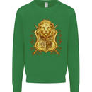 A Heraldic Lion Shield Coat of Arms Mens Sweatshirt Jumper Irish Green