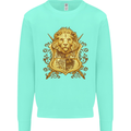 A Heraldic Lion Shield Coat of Arms Mens Sweatshirt Jumper Peppermint
