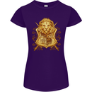 A Heraldic Lion Shield Coat of Arms Womens Petite Cut T-Shirt Purple