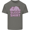 A Hippo Sleeping Shirt Hippomotamus Mens Cotton T-Shirt Tee Top Charcoal
