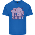 A Hippo Sleeping Shirt Hippomotamus Mens Cotton T-Shirt Tee Top Royal Blue