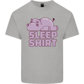 A Hippo Sleeping Shirt Hippomotamus Mens Cotton T-Shirt Tee Top Sports Grey