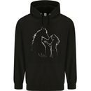 A Horse and Girl Equestrian Riding Childrens Kids Hoodie Black