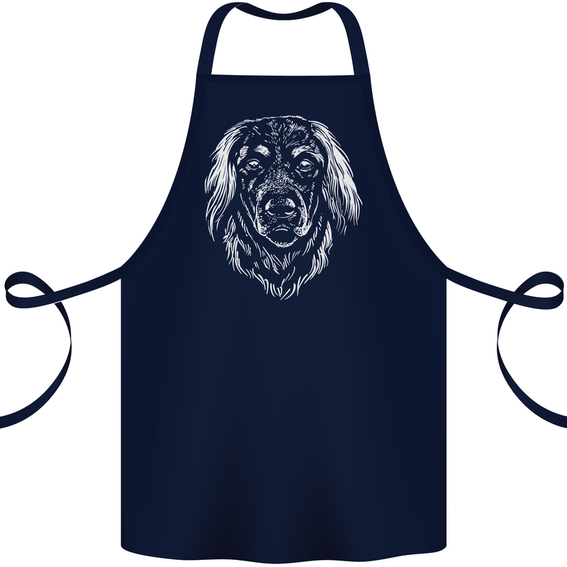A Hovarwart Dog Cotton Apron 100% Organic Navy Blue