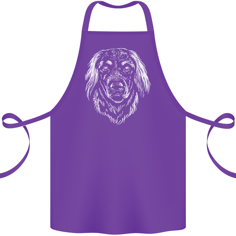 A Hovarwart Dog Cotton Apron 100% Organic Purple