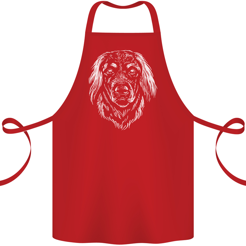 A Hovarwart Dog Cotton Apron 100% Organic Red