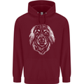 A Hovarwart Dog Mens 80% Cotton Hoodie Maroon