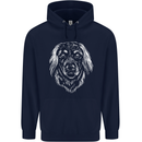 A Hovarwart Dog Mens 80% Cotton Hoodie Navy Blue