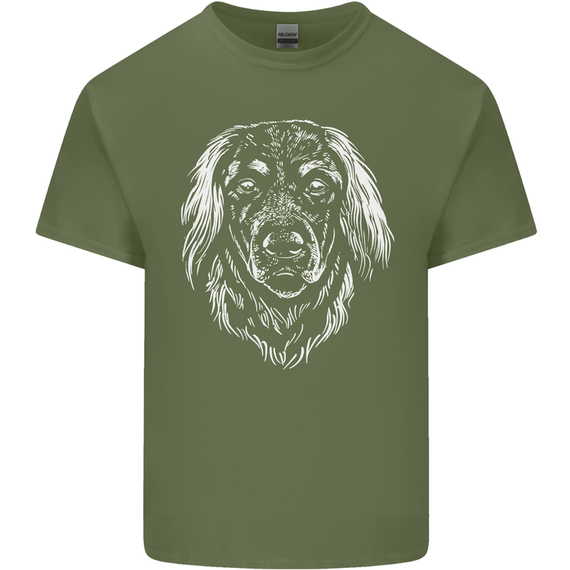 A Hovarwart Dog Mens Cotton T-Shirt Tee Top Military Green