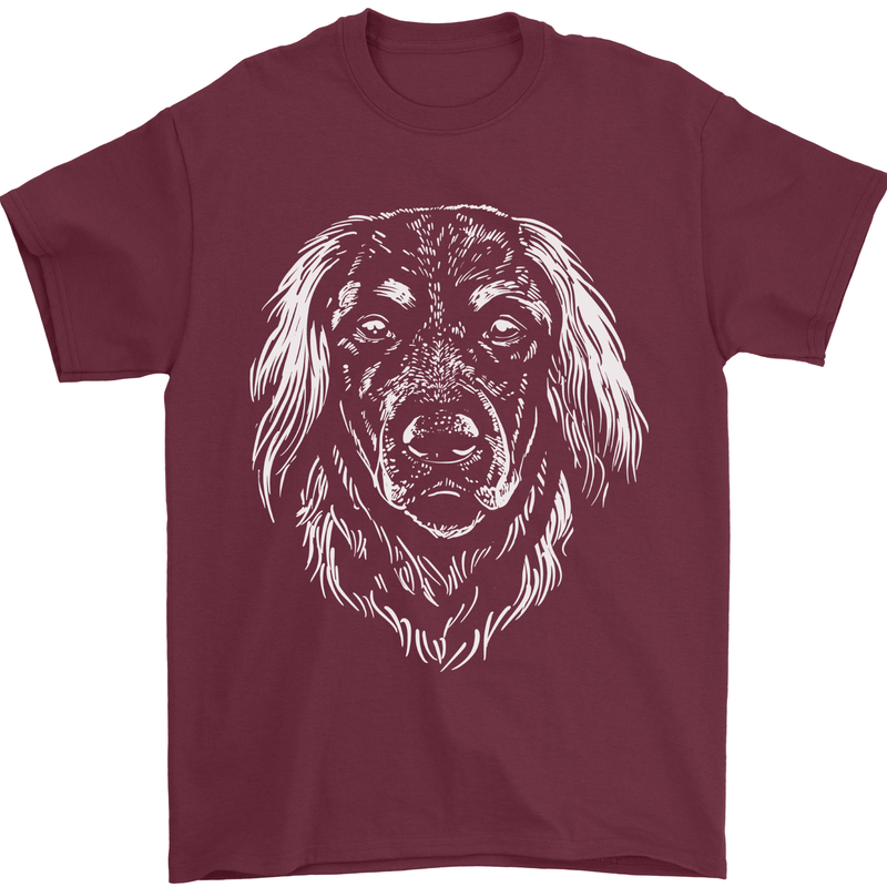 A Hovarwart Dog Mens T-Shirt 100% Cotton Maroon