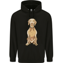A Hungarian Vizsla Posing Dog Mens 80% Cotton Hoodie Black