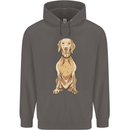 A Hungarian Vizsla Posing Dog Mens 80% Cotton Hoodie Charcoal