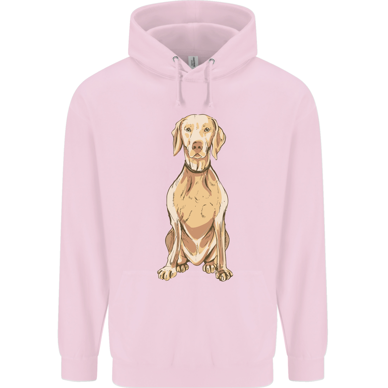 A Hungarian Vizsla Posing Dog Mens 80% Cotton Hoodie Light Pink