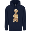 A Hungarian Vizsla Posing Dog Mens 80% Cotton Hoodie Navy Blue