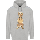 A Hungarian Vizsla Posing Dog Mens 80% Cotton Hoodie Sports Grey