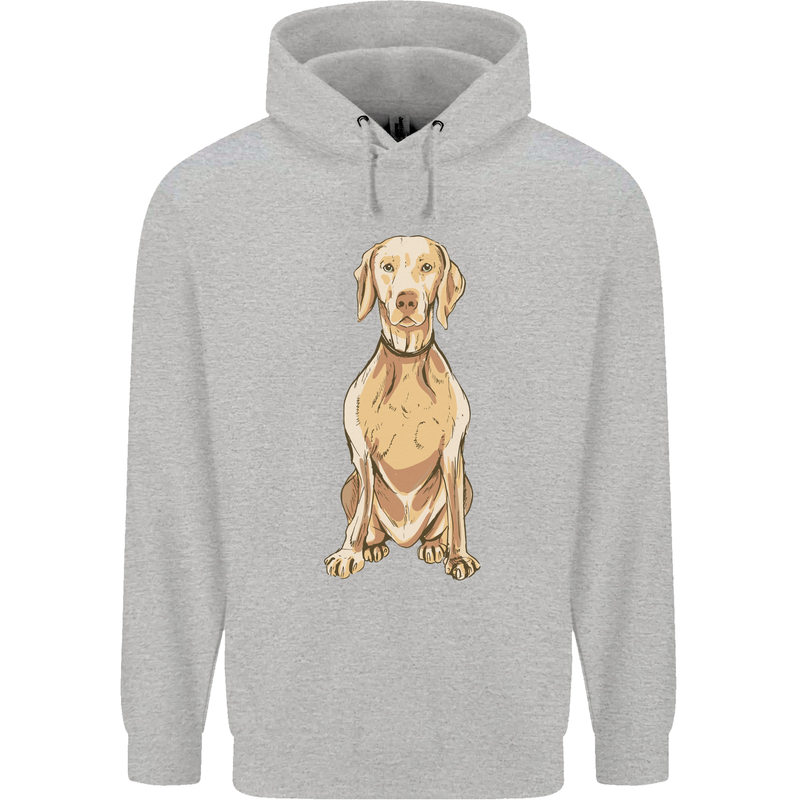 A Hungarian Vizsla Posing Dog Mens 80% Cotton Hoodie Sports Grey