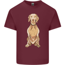 A Hungarian Vizsla Posing Dog Mens Cotton T-Shirt Tee Top Maroon