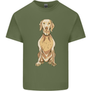 A Hungarian Vizsla Posing Dog Mens Cotton T-Shirt Tee Top Military Green
