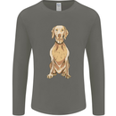 A Hungarian Vizsla Posing Dog Mens Long Sleeve T-Shirt Charcoal