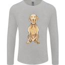 A Hungarian Vizsla Posing Dog Mens Long Sleeve T-Shirt Sports Grey
