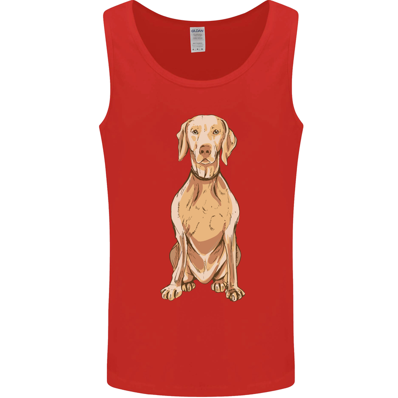 A Hungarian Vizsla Posing Dog Mens Vest Tank Top Red