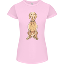 A Hungarian Vizsla Posing Dog Womens Petite Cut T-Shirt Light Pink