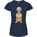 A Hungarian Vizsla Posing Dog Womens Petite Cut T-Shirt Navy Blue