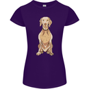 A Hungarian Vizsla Posing Dog Womens Petite Cut T-Shirt Purple