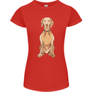 A Hungarian Vizsla Posing Dog Womens Petite Cut T-Shirt Red