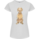 A Hungarian Vizsla Posing Dog Womens Petite Cut T-Shirt White