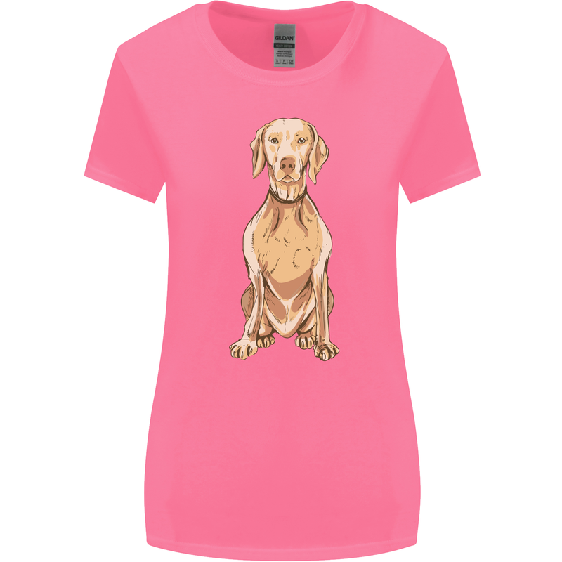 A Hungarian Vizsla Posing Dog Womens Wider Cut T-Shirt Azalea
