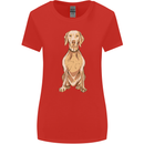 A Hungarian Vizsla Posing Dog Womens Wider Cut T-Shirt Red