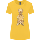 A Hungarian Vizsla Posing Dog Womens Wider Cut T-Shirt Yellow