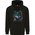 A Husky Dog Childrens Kids Hoodie Black