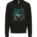 A Husky Dog Kids Sweatshirt Jumper Black