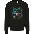 A Husky Dog Mens Sweatshirt Jumper Black