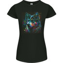 A Husky Dog Womens Petite Cut T-Shirt Black