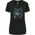 A Husky Dog Womens Wider Cut T-Shirt Black