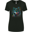 A Husky Dog Womens Wider Cut T-Shirt Black