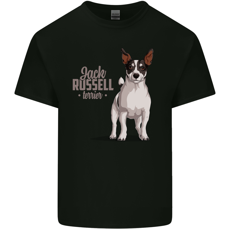 A Jack Russell Dog Illustration Kids T-Shirt Childrens Black