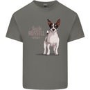 A Jack Russell Dog Illustration Kids T-Shirt Childrens Charcoal