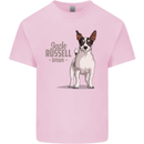 A Jack Russell Dog Illustration Kids T-Shirt Childrens Light Pink