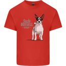A Jack Russell Dog Illustration Kids T-Shirt Childrens Red