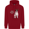 A Jack Russell Dog Illustration Mens 80% Cotton Hoodie Red