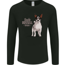 A Jack Russell Dog Illustration Mens Long Sleeve T-Shirt Black