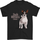 A Jack Russell Dog Illustration Mens T-Shirt 100% Cotton Black
