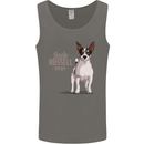 A Jack Russell Dog Illustration Mens Vest Tank Top Charcoal