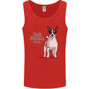 A Jack Russell Dog Illustration Mens Vest Tank Top Red