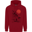 A Japanese Boat at Sunset Childrens Kids Hoodie Red